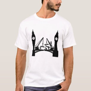 Epic london clock tower bridge construction T-Shirt