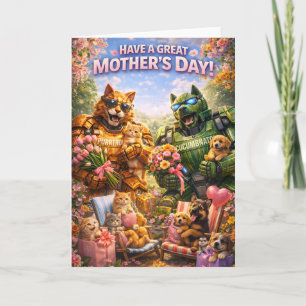 Epic love sci-fi Mother's Day greeting card
