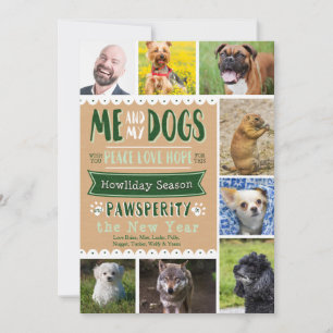 EPIC Me and My Dogs 5x7 Christmas Card (8 Photos)