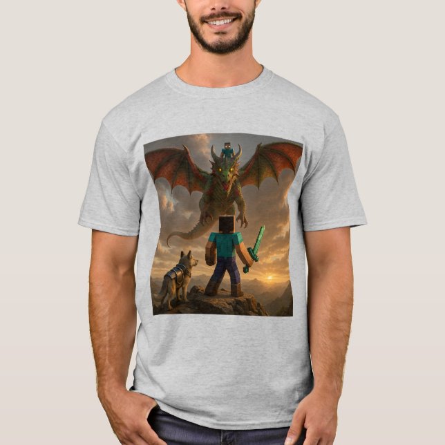 Epic Minecraft-Inspired Battle T-Shirt | Minecraft (Front)