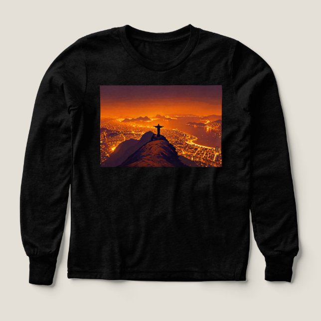 Epic Mountain Sunset Nature Landscape Shirt (Design Front)