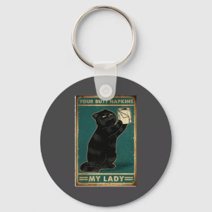 Epic napkins cat butt lady key ring