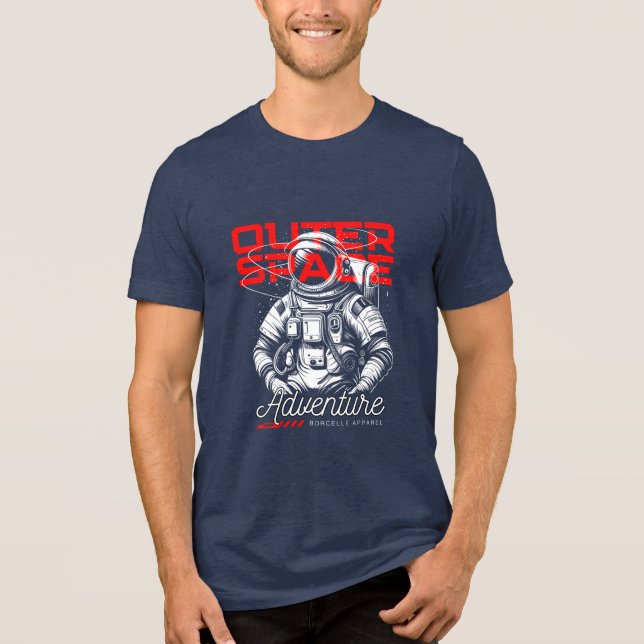 Epic Outer Space Adventure Astronaut Sci-Fi Unisex Tri-Blend Shirt (Front)