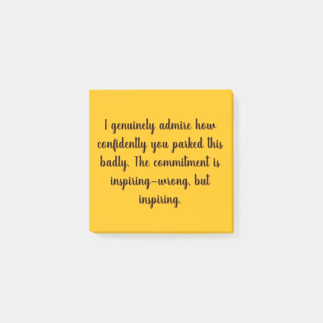 Epic Parking Fail Sticky Notes (Front)