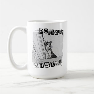 Epic Parkour Master Funny Punk Kitty Design Coffee Mug