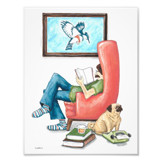 Epic Pug King Author art print (Front)