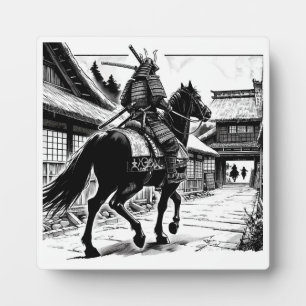 Epic Samurai Rider Manga Art Print Plaque