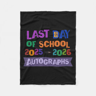 Epic School Last Day 2026 Signing Goodbye Fleece Blanket
