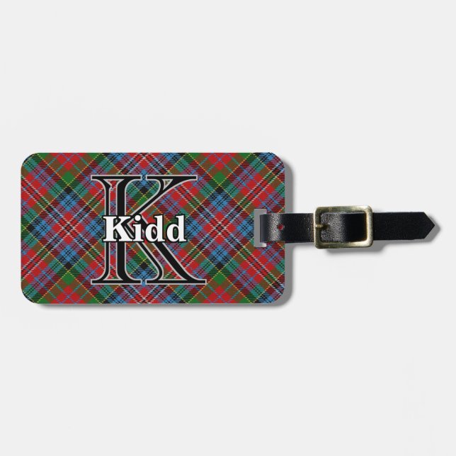 Epic Scotland Clan Kidd Tartan Luggage Tag (Front Horizontal)