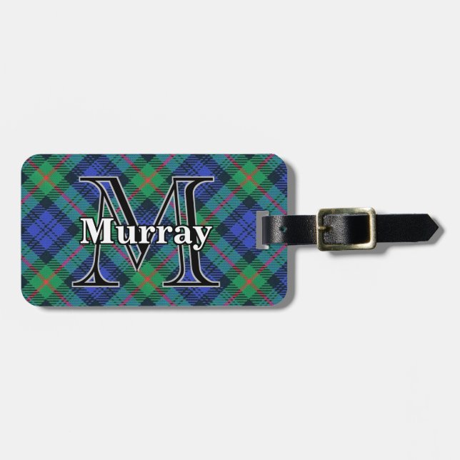 Epic Scotland Clan Murray Tartan Luggage Tag (Front Horizontal)