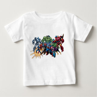 Epic Showdown: Avengers vs. Enemy Soldiers Baby T-Shirt