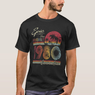 Epic Since August 1980 41 Years 41St Quarantine Bi T-Shirt
