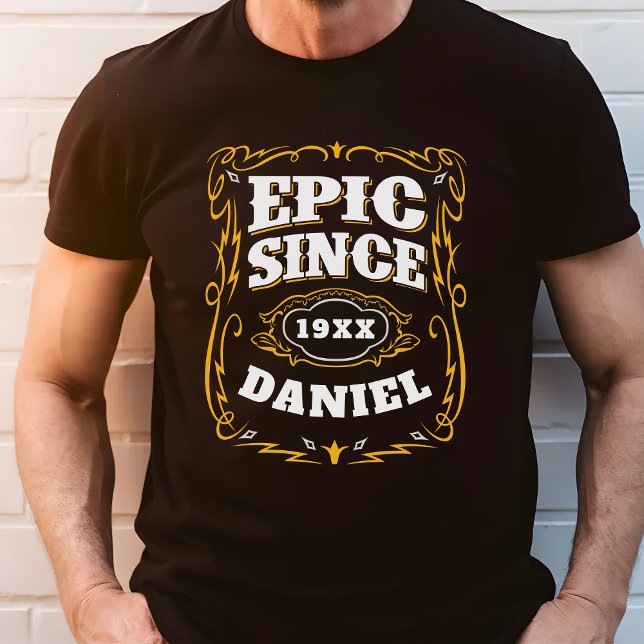 Epic Since Birth Personalised Year And Name Tri-Blend Shirt (Creator Uploaded)