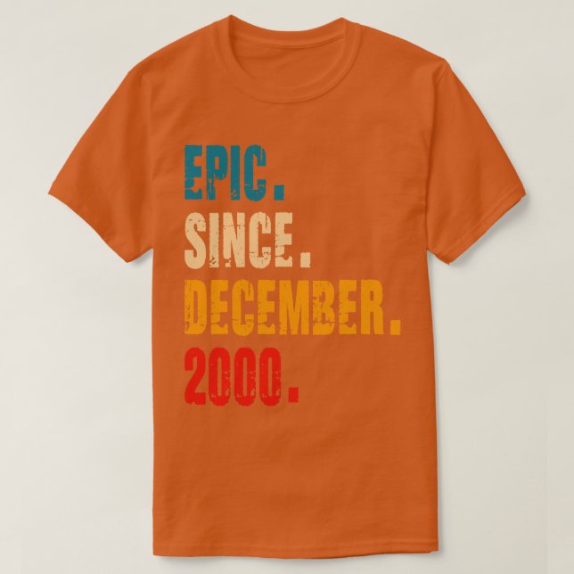 epic since december 2000 T-Shirt (Design Front)