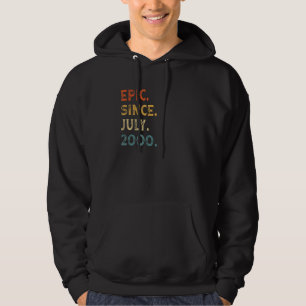Epic Since July 2000 22 Years Old  22nd Birthday Hoodie