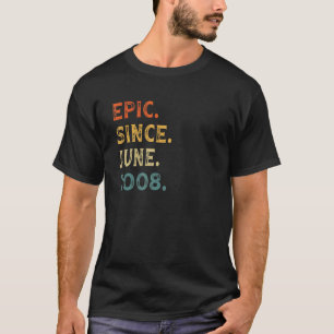 Epic Since June 2008 14 Years Old 14th Birthday T-Shirt