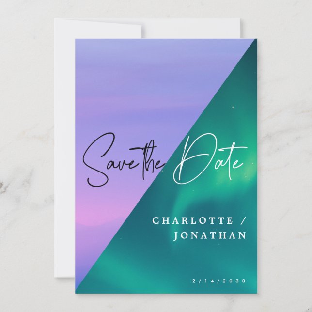 Epic Sky Save The Date Minimalist Wedding Invitation (Front)