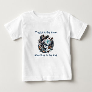 Epic Snowy Mountain Adventures with Wildlife Baby T-Shirt