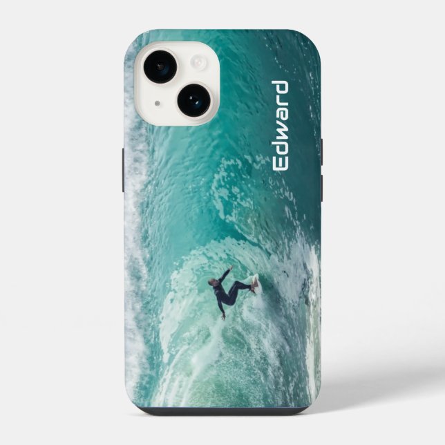 Epic Surfing Wave iPhone Case (Back)