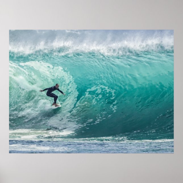 Epic Surfing Wave Poster (Front)