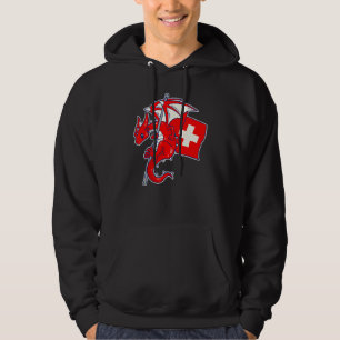 Epic Swiss Dragon Proud Switzerland Flag Hoodie