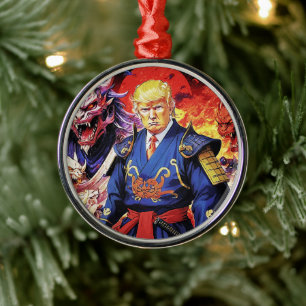 Epic Trump Samurai Anime Metal Tree Decoration