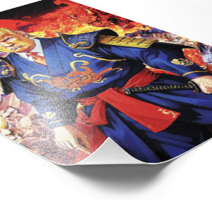 Epic Trump Samurai Anime Photo Print