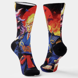 Epic Trump Samurai Anime Socks