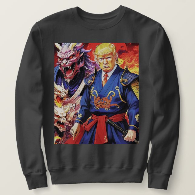 Epic Trump Samurai Anime Sweatshirt (Design Front)