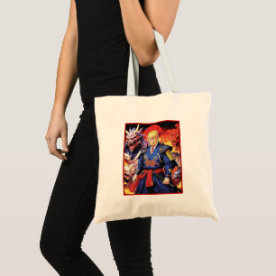 Epic Trump Samurai Anime Tote Bag