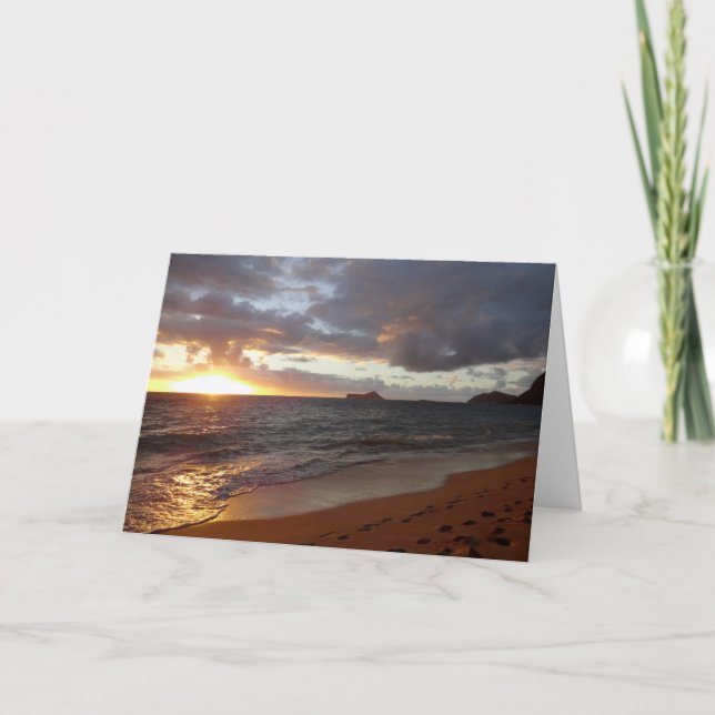 Epic Waimanalo Sunrise Greeting card (Front)