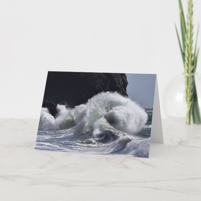 Epic Waves at Cape Disappointment  Card (Front)
