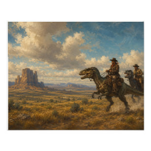 Epic Wild West Dinosaur Adventure Photo Print