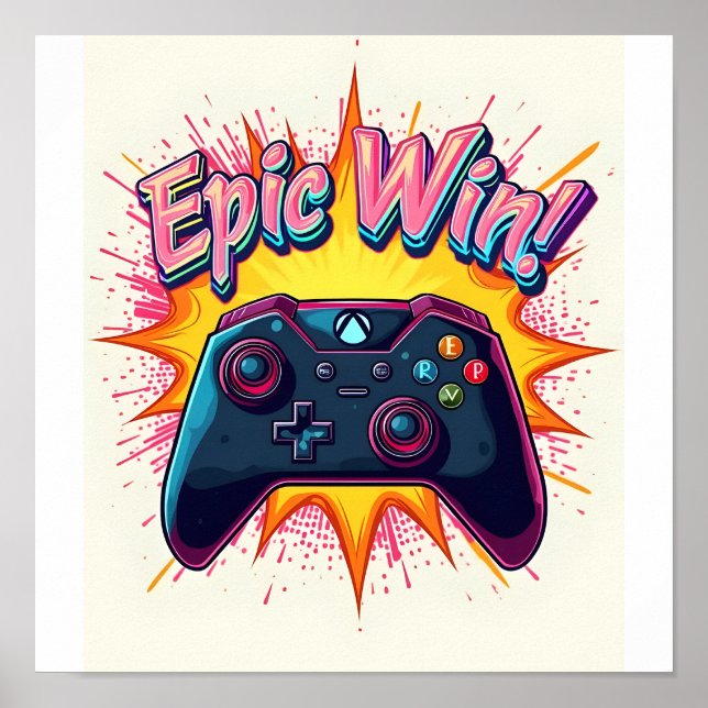 Epic Win Game Controller Poster (Front)