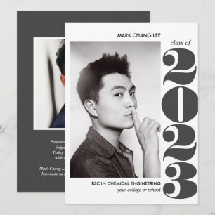 EPIC YEAR   GRAY BOLD COLLEGE PHOTO GRADUATION  CARD