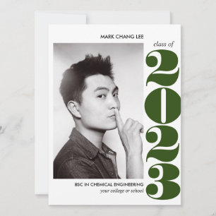 EPIC YEAR GREEN BOLD COLLEGE PHOTO GRADUATION CARD