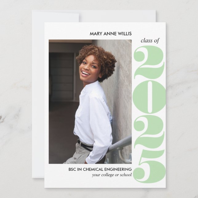 EPIC YEAR | MINT GREEN COLLEGE PHOTO GRADUATION  CARD (Front)