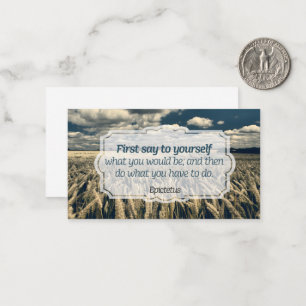 Epictetus "Do it" Inspirational Quote Card