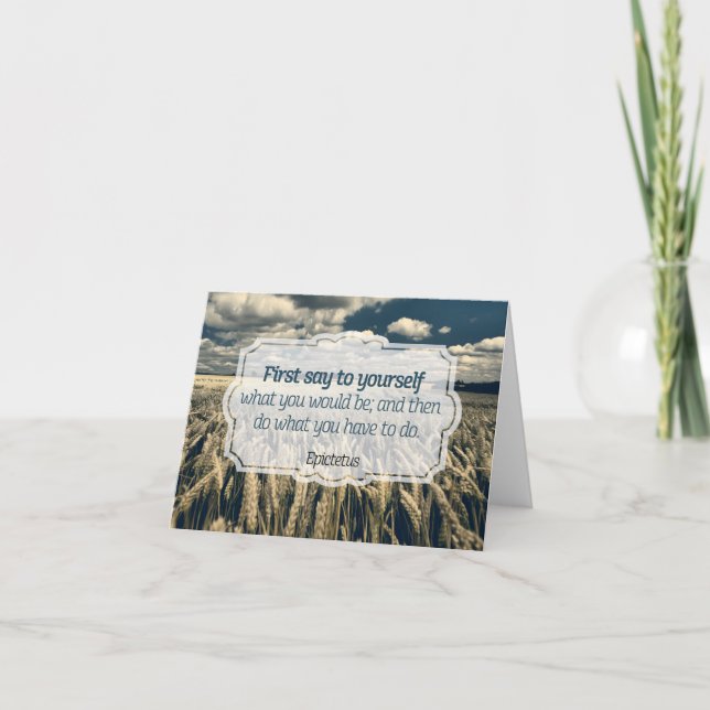 Epictetus "Do it" Inspirational Quote Thank You Card (Front)