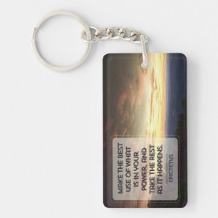 Epictetus Inspirational Quote "Best use" Key Ring