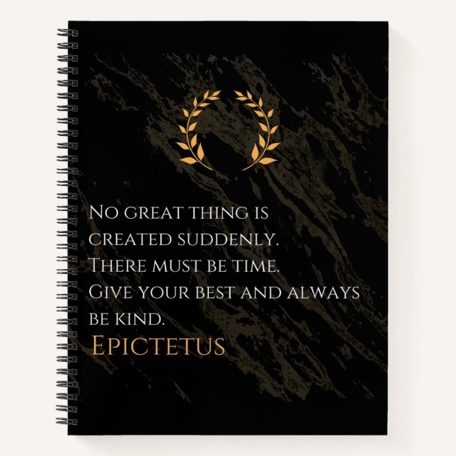 Epictetus's Recipe for Greatness Notebook (Front)