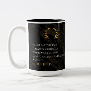 Epictetus's Recipe for Greatness Two-Tone Coffee Mug
