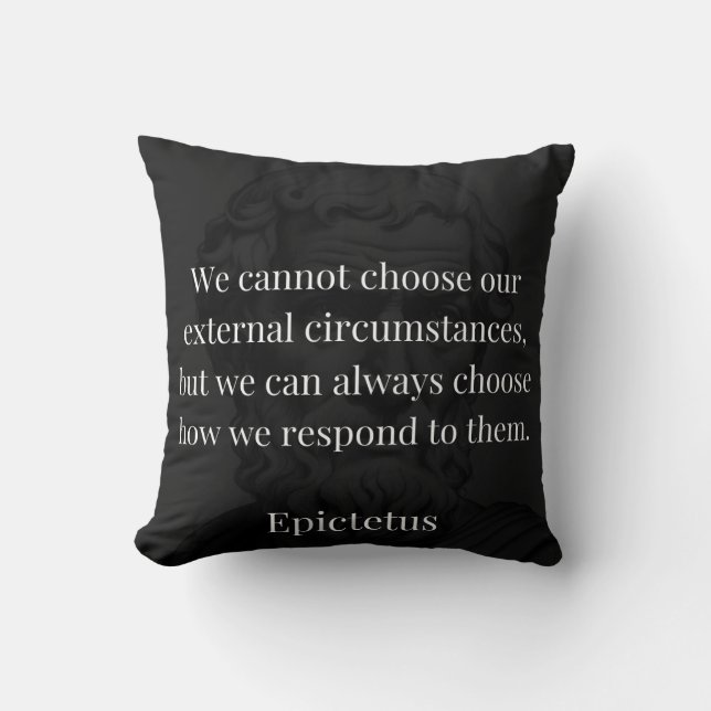 Epictetus's Wisdom: Empowerment through Response Cushion (Front)