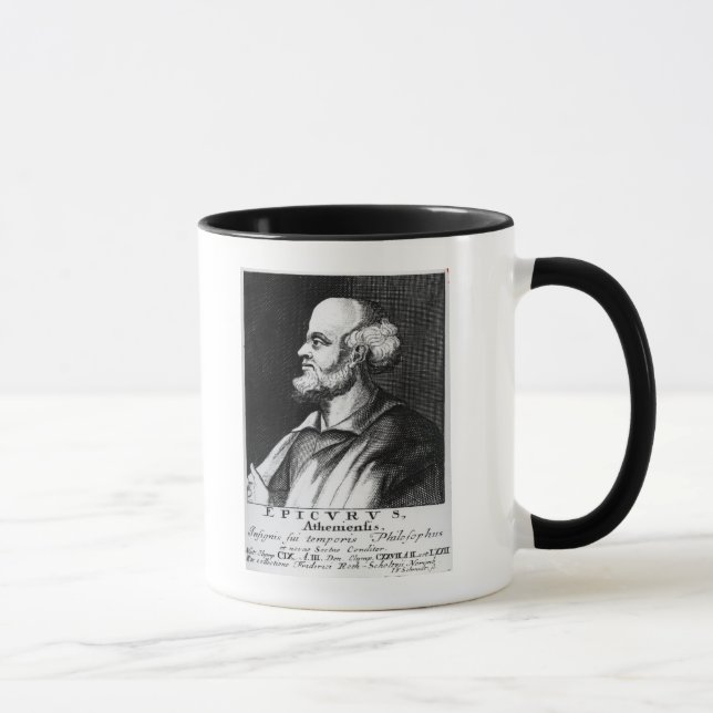 Epicurus, engraved by Johann Fredrich Schmidt Mug (Right)