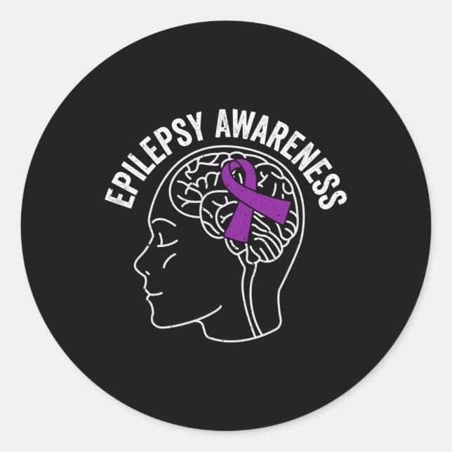 Epilepsy Awareness 5  Classic Round Sticker (Front)