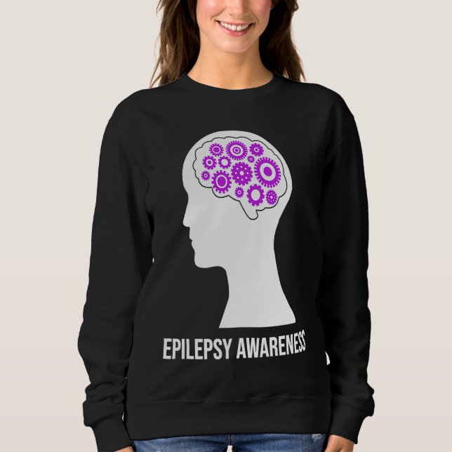 Epilepsy Awareness Brain Aware Epileptic Warrior S Sweatshirt (Front)