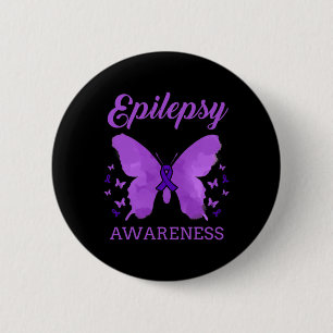 Epilepsy Awareness Butterflies Epilepsy  6 Cm Round Badge