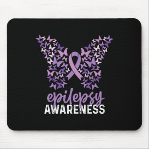 Epilepsy Awareness Butterfly Ribbon 1 Mouse Pad