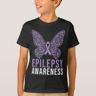 Epilepsy Awareness Butterfly Ribbon T-Shirt