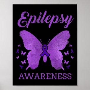 Epilepsy Awareness Butterfly Vintage  Poster